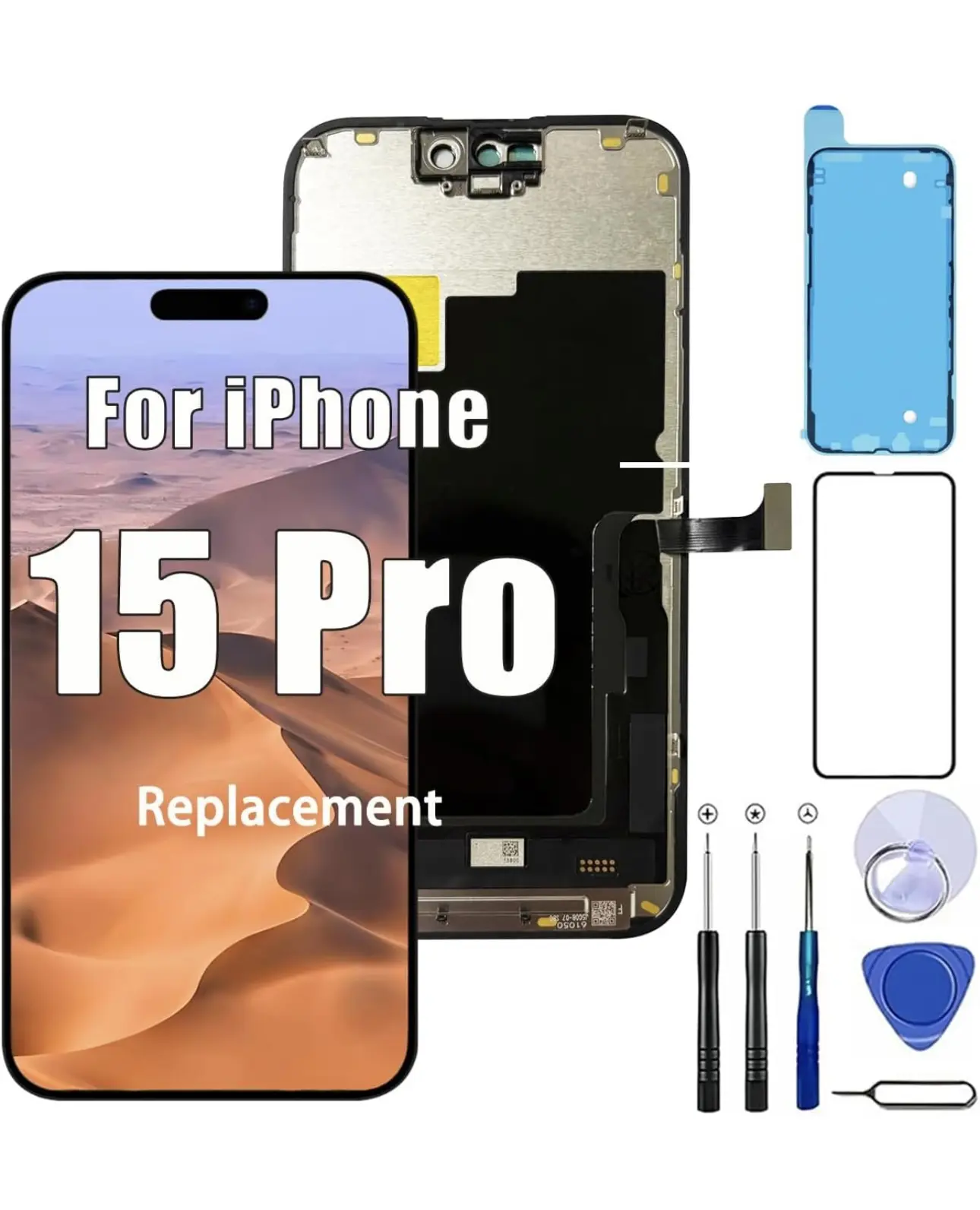 iPhone 15 Pro OLED Display LCD Assembly Replacement, Smartphone Screen Repair Accessory, Accessories
