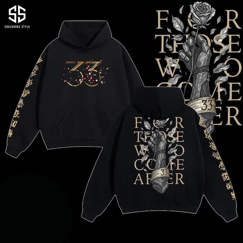 [Soulsborne Style] GOTY 2025 Vintage Clair Obscur Expedition 33 Unisex Hoodie, Gaming Apparel, Game Shirt, Video Game Clothes, Boy Merch, Gift For Him, Gift For Her, Soulslike Streetwear Cotton Graphic