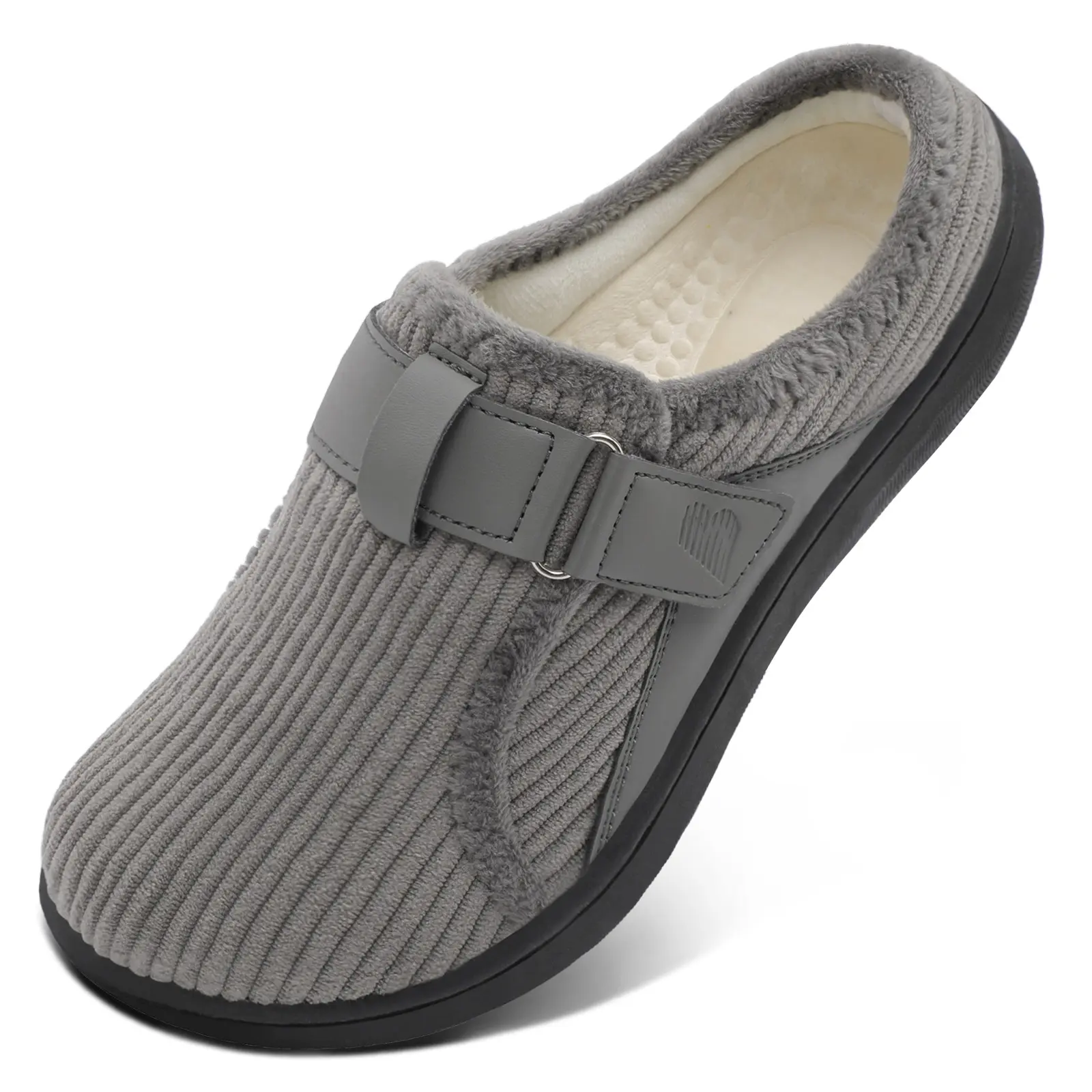 Leisfit Women's Casual Walking Shoes, Slip-On Knit Mesh Clogs with a Wide Toe Box, Minimalist 0-Drop Design and Adjustable Strap, Women's Shoes