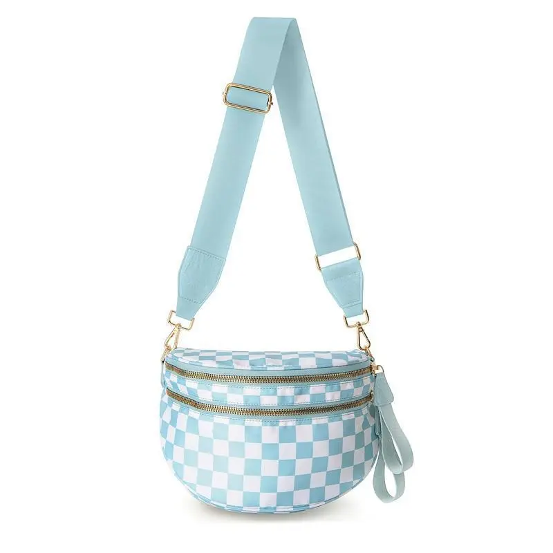Ice blue plaid