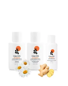 Travel Set BE HONEST | Nourishing and Repairing Shampoo and Conditioner for Normal to Oily Scalp and Hair | Ginger Milk Natural Care