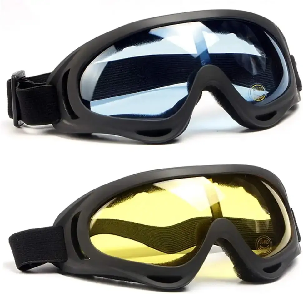 Motorcycle Goggles Airsoft Goggles for Men Women UV400 Protective Windproof Dustproof Ski Goggles Safety Goggles