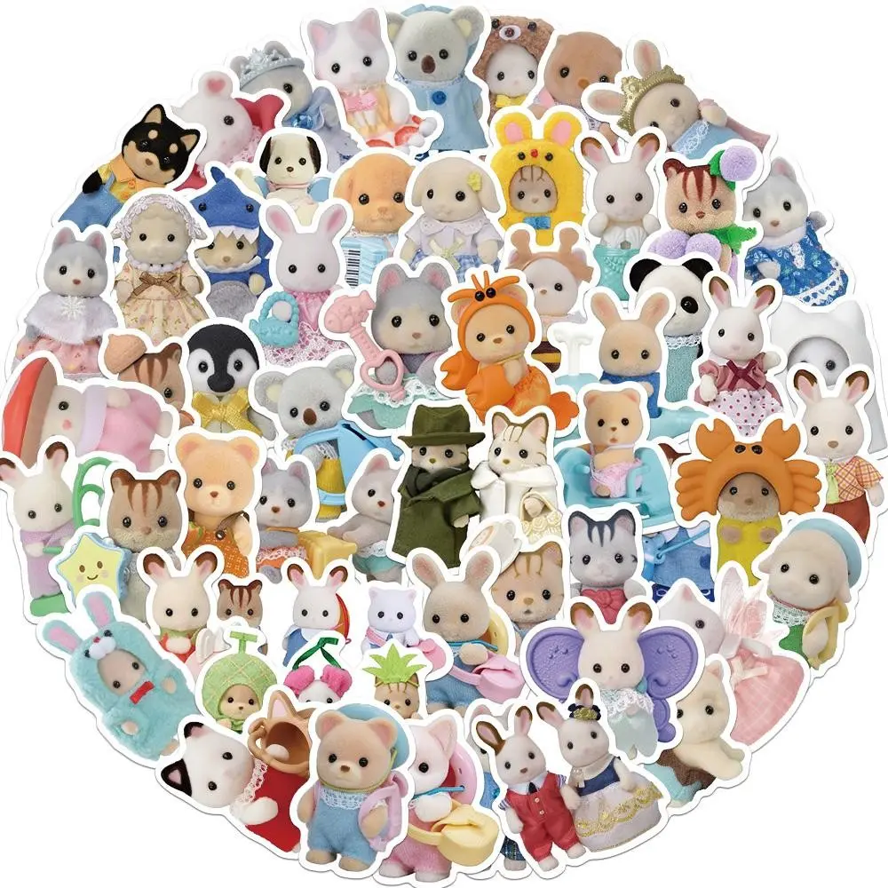 55 Cartoon Cute Doll Decorative Sticker Pack, Self Adhesive Stickers, Hand Account Material, Guitar Notebook Stickers, Planner Stickers, Flat Style, No Ca Prop 65 Warning