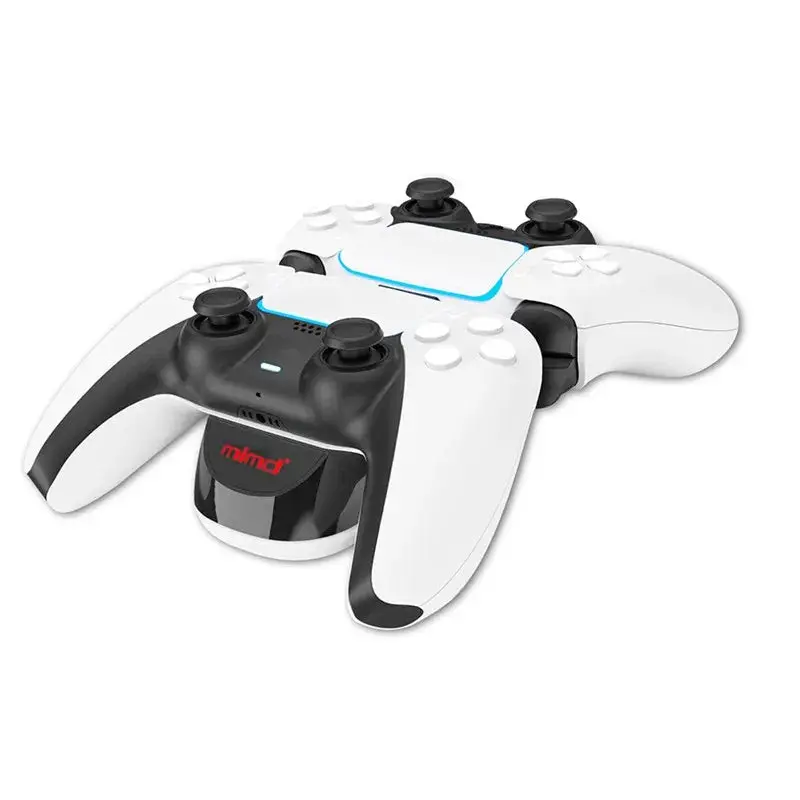 PS5 DualSense Controller Dock Charger, Gaming Console Accessory with Built-in LED Light, 2 Hours for 1 Controller, 5V2A Input, 7*5.5*21.7cm Size, Cable-Enabled Charging While In Use