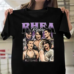 Iconic92 Vintage Rhea Ripley, Unisex, Men & Women, Graphic Tee Fun T-Shirt , for Unisex, up to size 5XL family animal coffee lover athletic dungeon crawler zip hoodies fall winter Racing Style Oversized brown