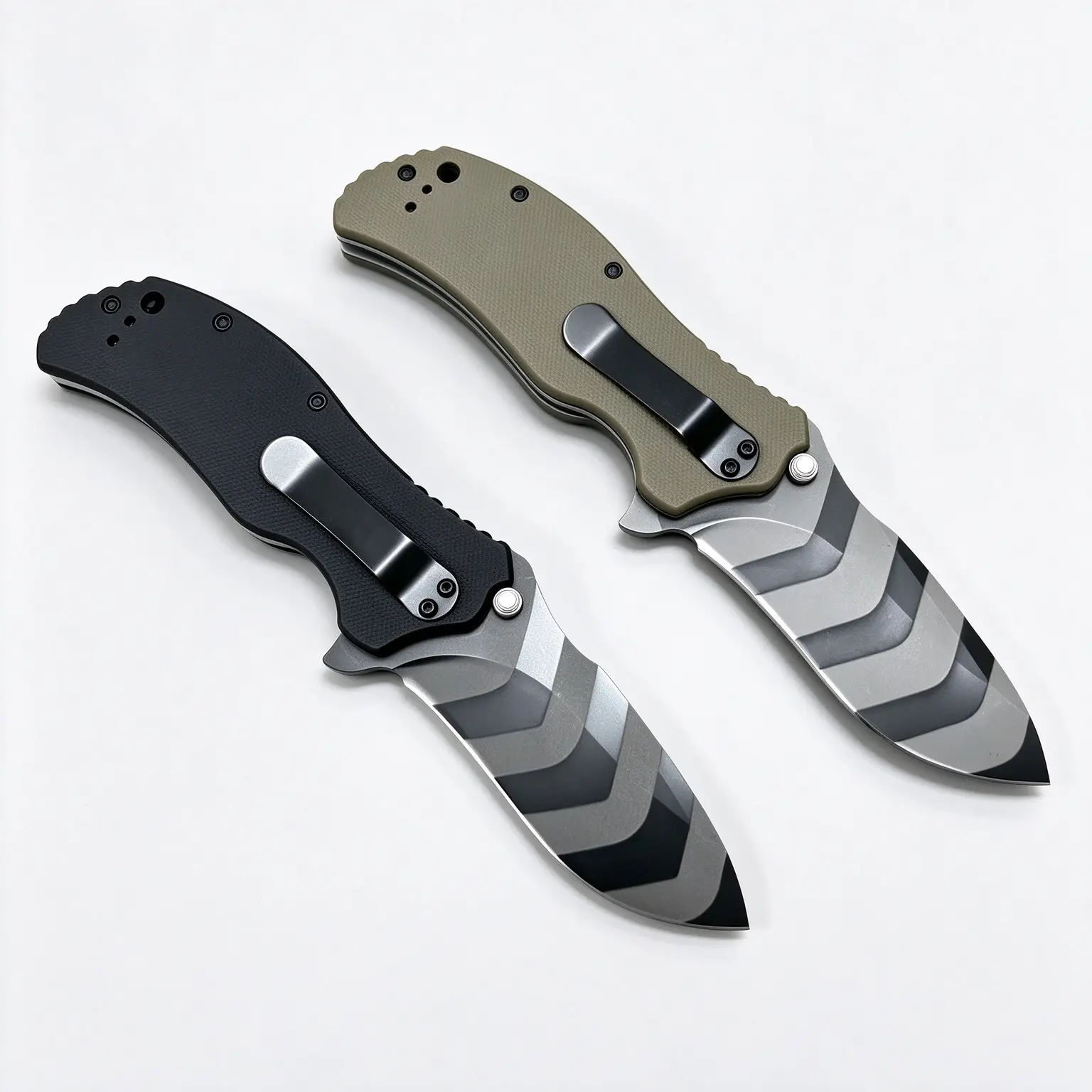 Assisted opening folding knife g10 handle tiger stripe blade edc pocket knife for camping hiking fishing outdoor survival everyday carry utility work knife