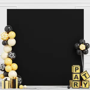 Black Arch Cover Wedding Arch Cover 6.6 x 6.6 FT Arched Covers Stretchy Backdrop Fabric Spandex Fitted Backdrop Stands Covers for Wedding Party Birthday Prom  Shower Decorations