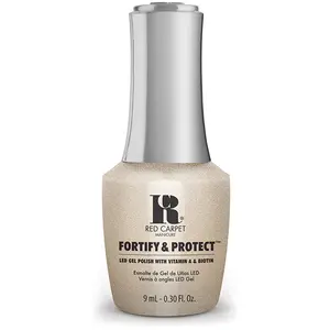 Red Carpet Manicure Fortify & Protect Less Is More - Pearl Shimmer Gel Polish for Strong, Healthy Nails - Infused with Vitamin A & Biotin, 9ml.
