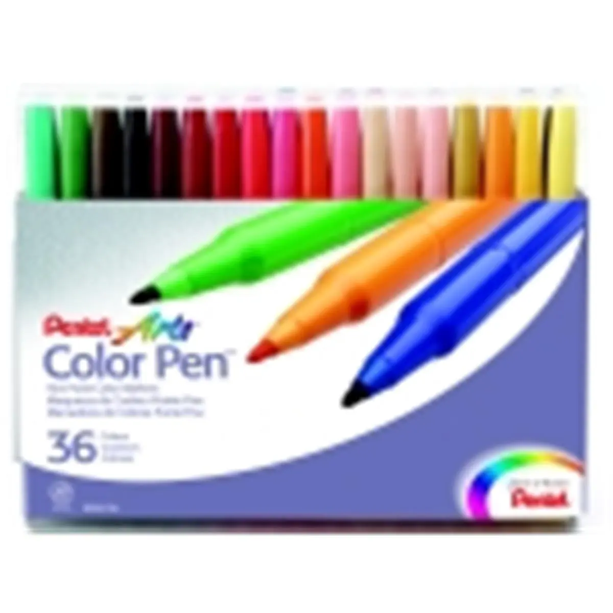 Pentel 36-Piece Ink Marker Set - Fine Fiber Tip Acrylic Drawing Markers, Non-Toxic Water-Based Multi-Colored Pens for Scrapbooking, DIY Projects, Ink Markers
