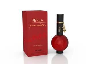Mirada Perla Passion Eau de Parfum for Women 3.4 FL.OZ 100ML Red Bottle with Gold Accents