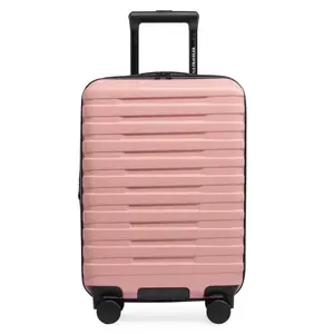 U.S Traveler US09181R22 22 in. Carry-on Boren Hardside Durable Luggage & Bags, Rugged Spinner with USB Port, Rose Pink