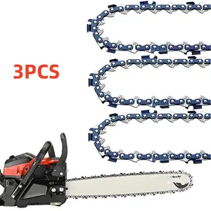 3PCS Chainsaw Replacement Chains, 16-24 Inch Optional Sizes, 3/8" LP Pitch & .058" Gauge Drive Links, Sharp Wear-Resistant Cutting Teeth, Spare Parts for Logging, Tree Trimming