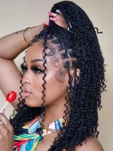 16-Inch Bohemian Braided Wig, Full Lace Square Braid with Baby Hair, Heat Resistant Synthetic Wig, Party and Daily Use