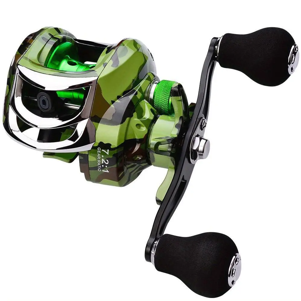 High Performance Metal Baitcasting Fishing Reel - Powerful Drag, Bearing Explorer Life Design, 2-Handed Operation, Suitable for Freshwater and Saltwater Fishing