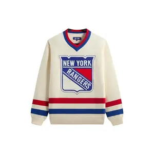 Kith x New York Rangers V-Neck Lewis Sweater Sandrift (men) by StockX