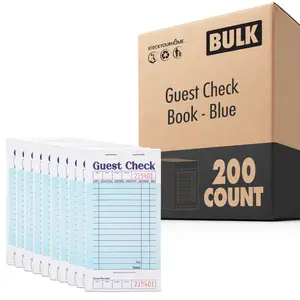 Guest Check Book - Blue - 200 Pack