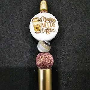 Beaded pens Mama needs coffee