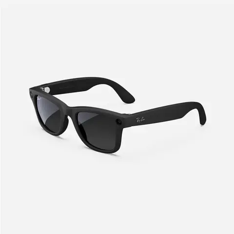 Ray-Ban Meta Wayfarer (Gen 1) (Refurbished), Matte Black / Gradient Graphite Polarized, Large, High Bridge Fit