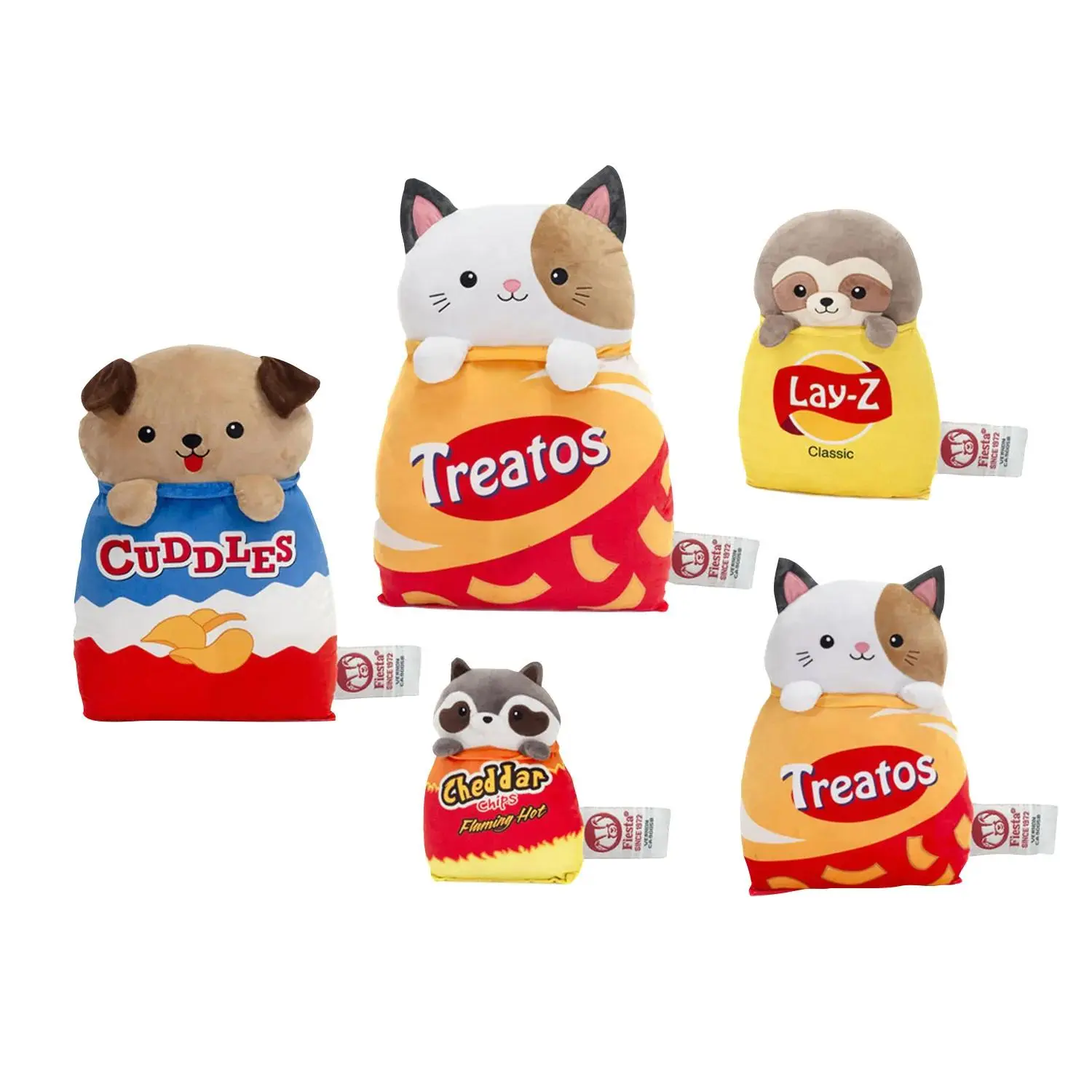 10 1/2" Parody Pals Critters & Chip Bags Stuffed Characters