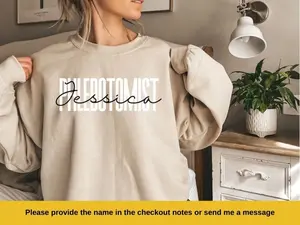 Personalized phlebotomist shirt, sweatshirt, hoodie, long sleeve, gift, custom name phlebotomy, matching shirts for Phlebotomist squad