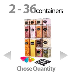 Kitchen Food Storage Containers with Lids Organization 2.5L - by Nuovva