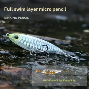 Micro Japanese Trembling Casting Sink Small Lead Pencil 2.9g 4.2g Tungsten Bead Trout Bait Fake Lure Horse Mouth Bait Mini Soft Bait