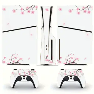 Premium Aesthetic Vinyl Wrap Skin for PS5 & Slim (Disc/Digital), Custom Console Setup Protector Film