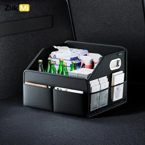 Car Trunk Organizer, Foldable Car Trunk Storage Box, Universal Car Organizer with Protective Compartments, Car Interior Accessories for Car SUV Truck