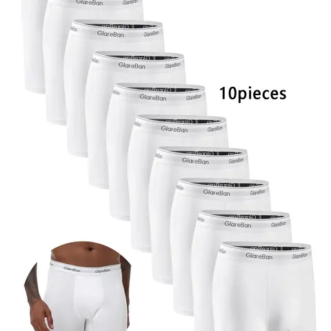 【Black Friday】10-Pack Men’s Mid-Length Boxer Briefs, Comfortable Casual Underwear for Daily Wear, Made with High-Quality Fabric, Practical Gift Choice