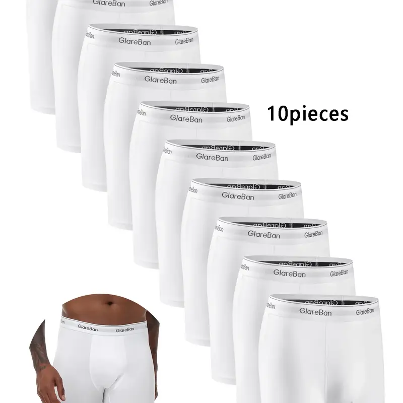 【Black Friday】10-Pack Men’s Mid-Length Boxer Briefs, Comfortable Casual Underwear for Daily Wear, Made with High-Quality Fabric, Practical Gift Choice