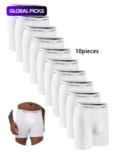 men's letter tape boxer brief, casual comfy breathable underwear for daily wear, men's undergarments for all seasons
