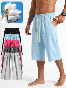 Summer vibes: Men's shorts, belted and pocket-sized for daily commuting, sporty casual shorts, suitable for all seasons, comfortable shorts, breathable shorts, summer shorts, new spring style, loose fit,, men's solid color shorts