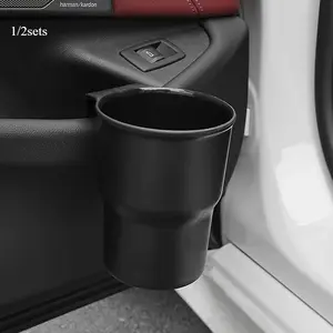 1/2 set Universal Car Cup Holder with Multi-Purpose Storage for Drinks and Essentials
