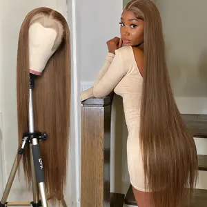 Piano color 26inch lace front wig 13*4 lace front wigs with simulated scalp mixed silk 26inch straight hair