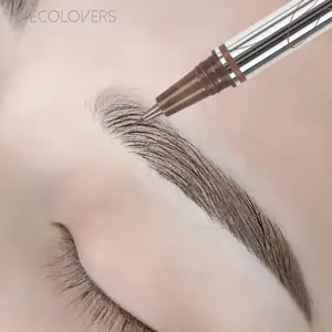 1PC Quick-Dry Eyebrow Pen Quick-Dry Fluffy Water Eyebrow Pen | Long-Lasting Waterproof, Super Fast Drying, Natural Wild Look Brows, Trendy Joyful Eyebrows, Instant Shape, Sweat and Fade Resistant, Portable for Travel, Music Festivals, Parties Brow Pencil