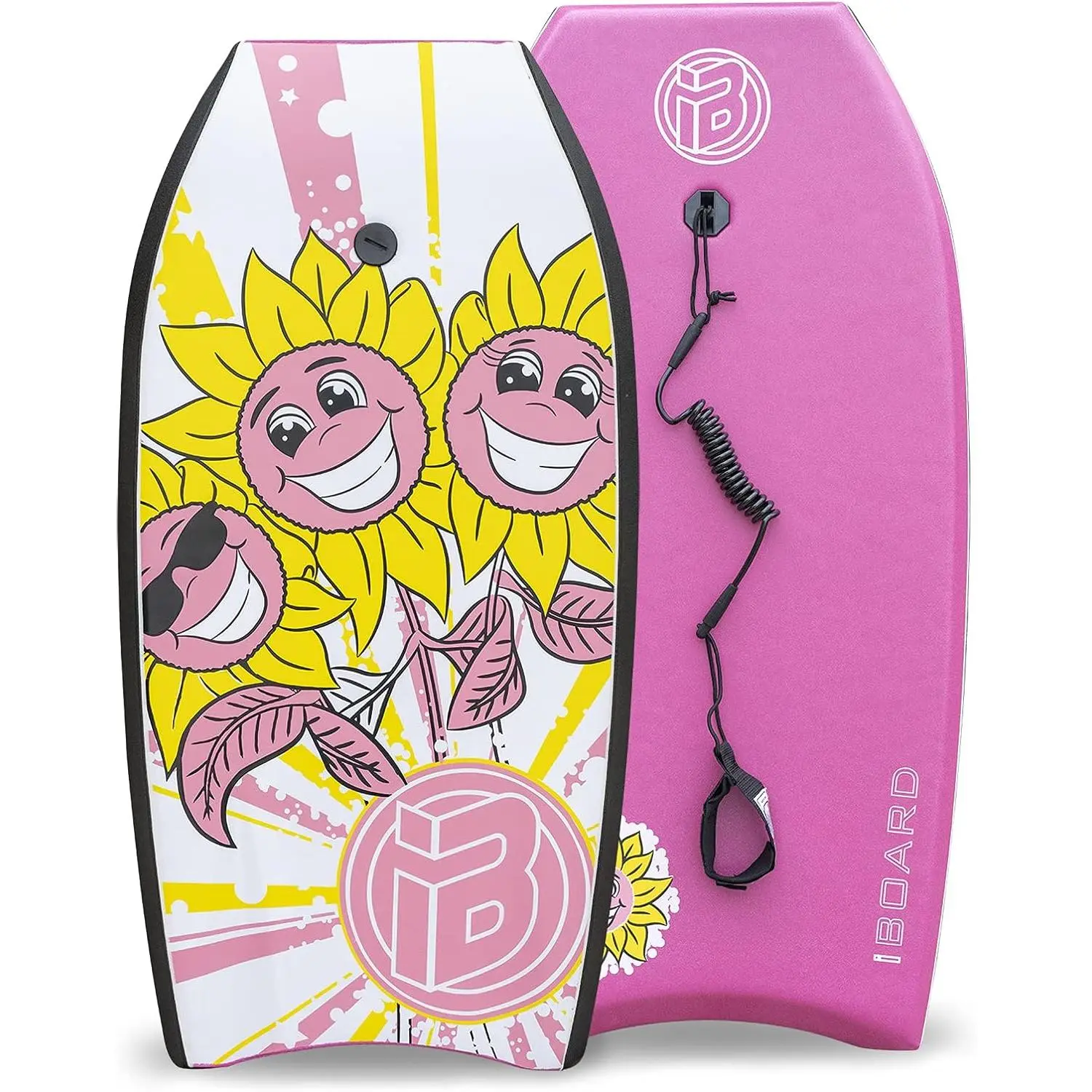33 In Kids' Bodyboard with EPS Core, Solid Colors Design, Premium Wrist Leash, Lightweight Water Sports Surfing Gear, Surfboard, Bodyboards