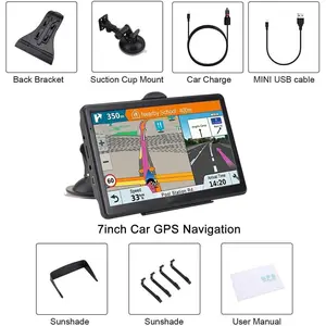 Car Truck 7" GPS Navigation Device, Touch Screen Maps with Voice Spoken Directions