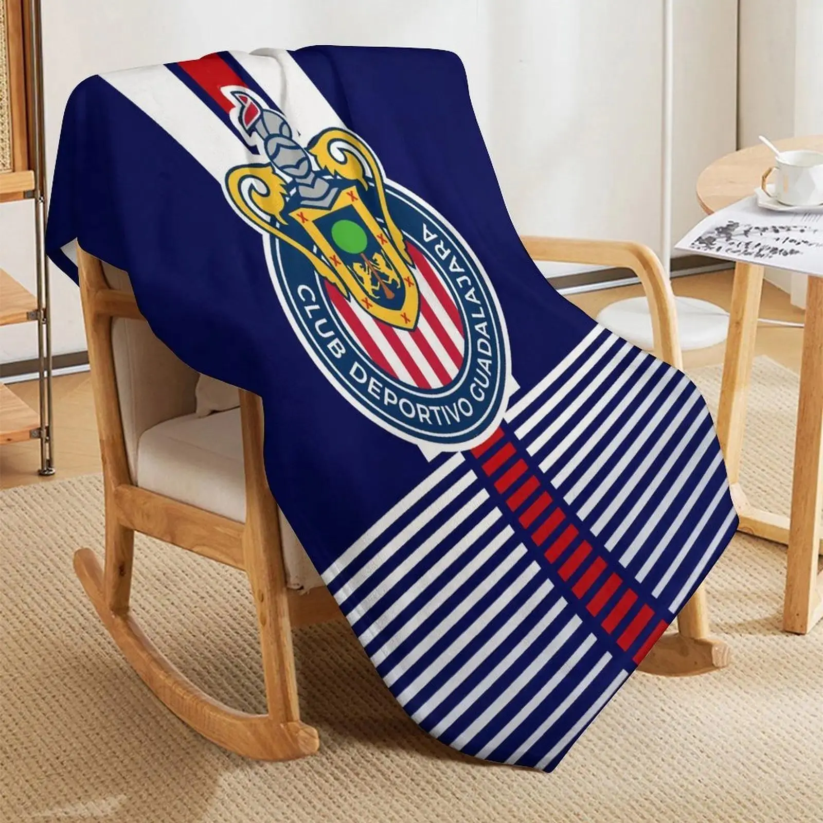 Chivas Deportivo Sherpa Plush Blanket Liga MX Mexican Football Fan Gift Chivas of Guadalajara Soccer Club Soft Comfortable for Dad Mom Grandpa sohochic