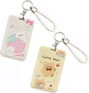 2 count Kpop Photocard Holder PC Holder Kpop ID Badge Holder with  Hard Shell Protective Photo Sleeves (White and Yellow)