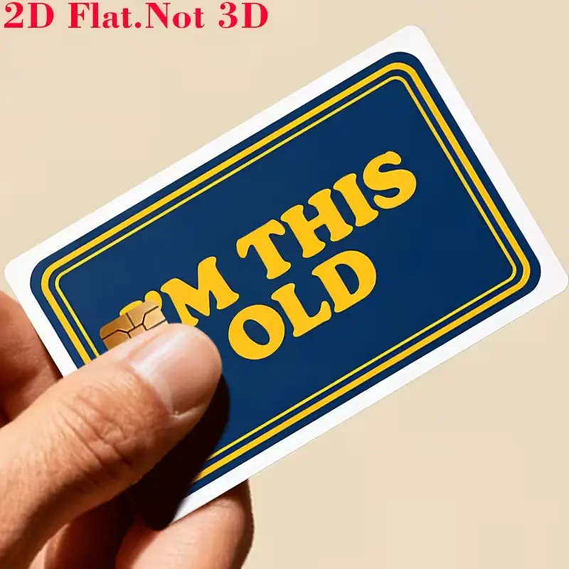 I'm This Old Blockbuster Credit Card Skin Sticker - Retro Movie Rental Debit Card Cover, Flat 2D Waterproof Card Decal
