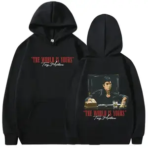 Classic Scarface movie men’s and women’s hoodies, retro Gothic pullovers, sweatshirts—the world is your Tony Montana GARMENTARY