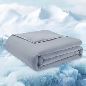 Cooling Comforter Queen Size, Cooling Blanket for Hot Sleepers, Lightweight Comforter, Dark Grey