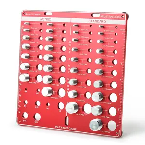 Nut and Bolt Thread Checker 34 Thread Pitch Gauge Standard and Metric with 19 Standard 15 Metric Bolt Size and Thread Gauge Identifier,Screw Size and Thread Gauge (34 Thread Checker)