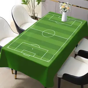 2D Flat Party Tablecloth 1pc, Court Print, Rectangular, Ideal for Picnics, Camping, Weddings, Birthdays, Restaurants