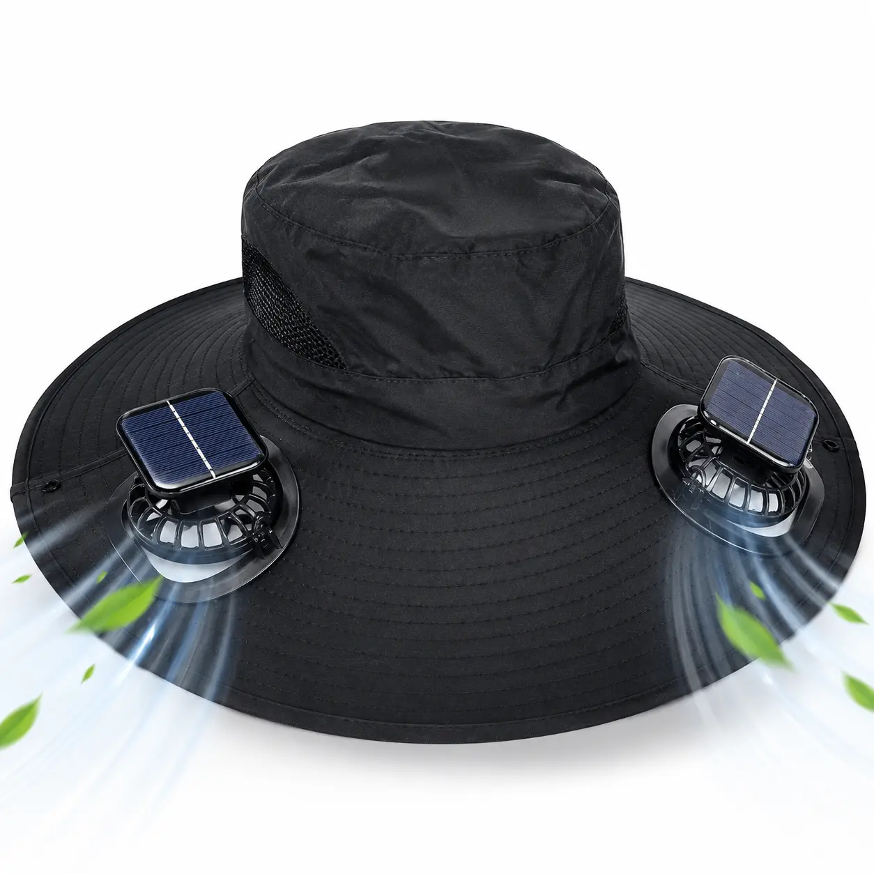 Unisex Solar-Powered Wide-Brimmed UV Protection Hat with Fan, Rechargeable USB-Enabled Adjustable Headwear for Fishing, Hiking Cooling Hat High Quality Hat Lightweight Sun Hat