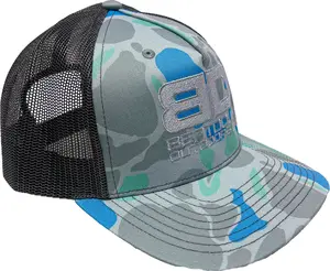 BeatDown Hat Blue/ Green Camo