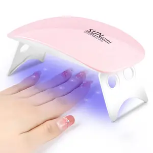 Mini Nail Dryer Lamp 6W LED UV Portable Lightweight Nail Dryer Curing Lamp Light for Gel Based Polish Nail Art with 45s/60s Timer Setting
