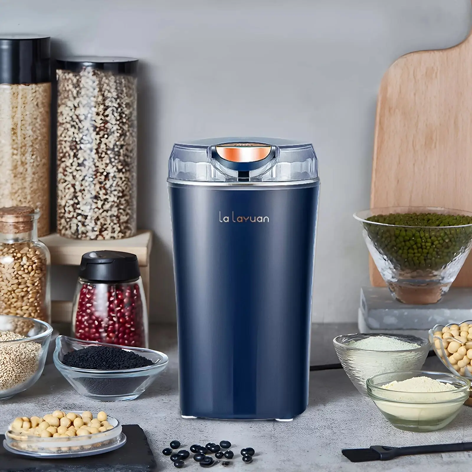 Electric Coffee Bean Grinder 200W Electric Fast Grinding Coffee Bean Nut Spice Portable Small Grinder Ultra Fine Powder Food Processing Mill Mixer gri