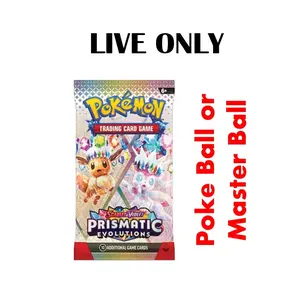 Prismatic Evolutions Pack, PB or MB + (No pack min.): Pokemon Booster