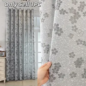 1PC Modern High-End Semi-Sheer Window Curtain, Living Room Bedroom Light Filtering Privacy Curtain, Balcony Sun Protection Shade Curtain